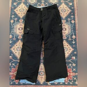 Empyre Men’s Snowboarding Pants (M) – 10,000mm Waterproof, Black, Cargo Style